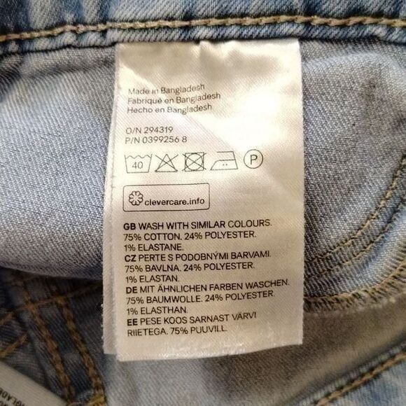 H&M &Denim Light Blue Skinny Ankle Jeggings Jeans Size 26 - Picture 7 of 7